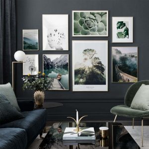 Scandinavian Boat Lake Canvas Poster Nature Nordic Style Landscape Wall Art Print Painting Decorative Picture Living Room Decor