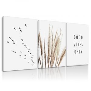 Scandinavian Grass Wall Poster Ready To Hang Framed Home Decoratioin Picture Wall Art Botanical Quote Canvas Painting Decor
