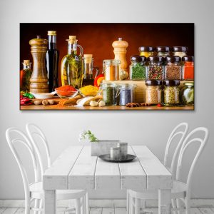 Scandinavian Kitchen Home Decor Canvas Painting Food Sauce Seasoning  Posters And Prints Wall Art Picture Dining Room Decoration