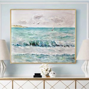 Seascape Abstract Painting Wall Art Canvas Sea Scenery Posters And Prints Modern Home Decor Pictures Living Room Decoration