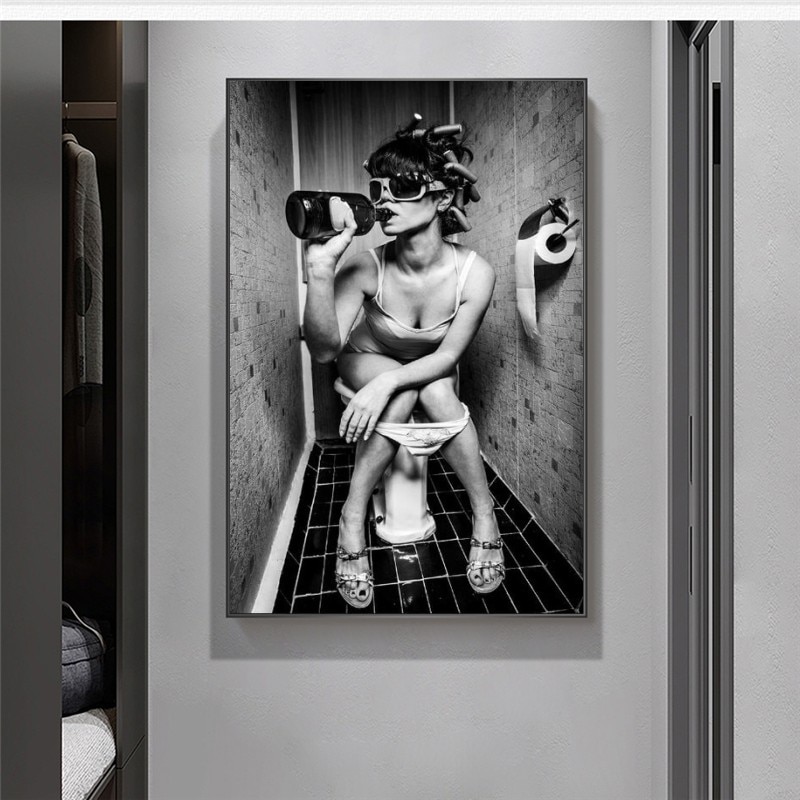 Sexy-Girl-Sits-In-A-Toilet-Canvas-Art-Posters-and-Prints-Black-and-White-Canvas-Paintings.jpg