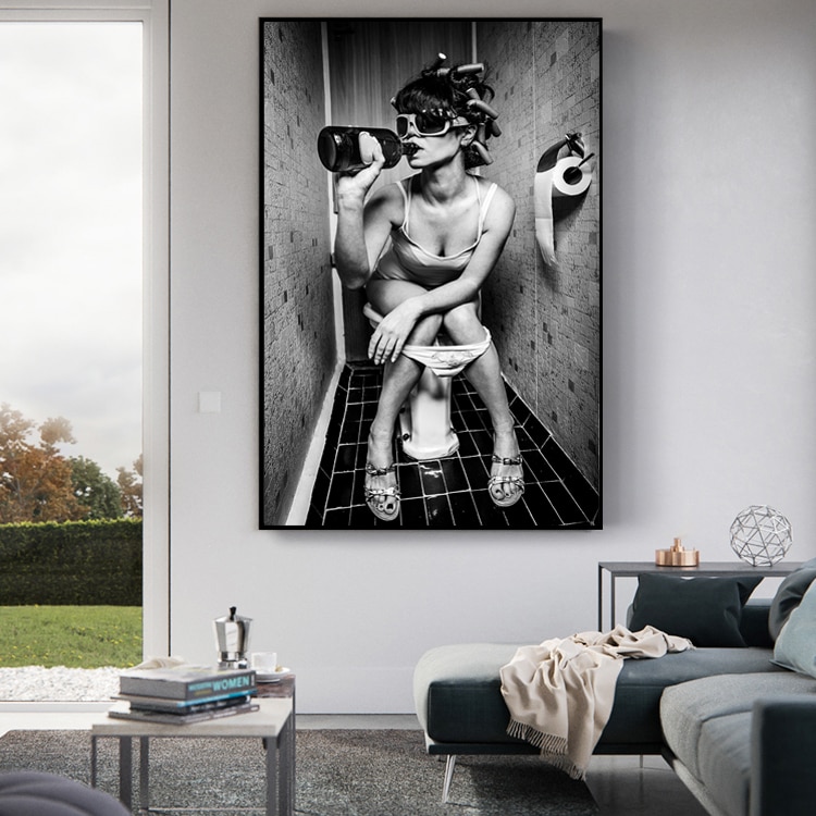 Sexy-Girl-Sits-in-a-Toilet-Nordic-Canvas-Art-Posters-And-Prints-Black-And-White-Canvas-1.jpg