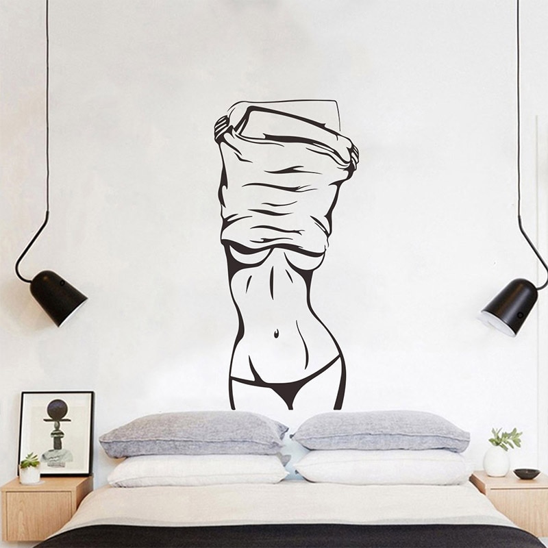 Sexy girl Wall Sticker Creative living room bedroom decoration