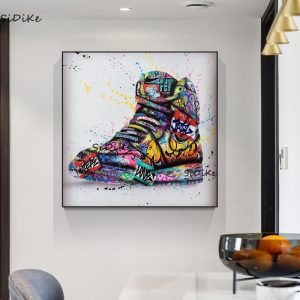 Shoes Graffiti Art Posters and Prints on Canvas Painting Fashion Street Wall Art Picture for Living Room Home Design Decor
