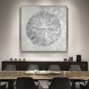 Silvery Acrylic Canvas Oil Painting Nordic Style Bilder Caudro Decoration Modern Abstract Texture Wall Art for Living Room