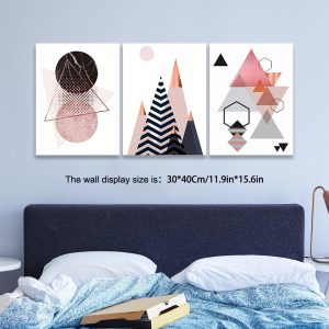 Simple geometric pattern Canvas Painting Wall Decoration With Wooden Frame Wall Art Posters Room Decoration Cuadros