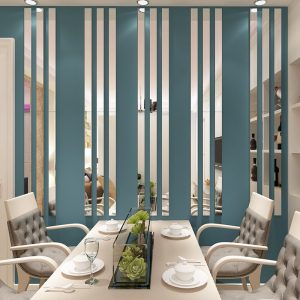 Simple lines Acrylic 3D Wall Stickers Background wall decoration Ceiling waist line Living room dining room Art wall decor 10pcs