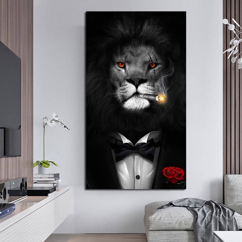 Smoking-Lion-Poster-Wall-Art-Pictures-Modern-Black-Animal-Canvas-Painting-Cuadros-for-Living-Room-Home.jpg