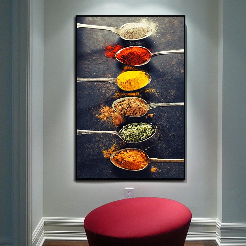 Spices-Peppers-Spoon-Kitchen-Wall-Painting-Food-Pictures-Print-Poster-Wall-Art-Canvas-Paintings-for-Restaurant-2.jpg