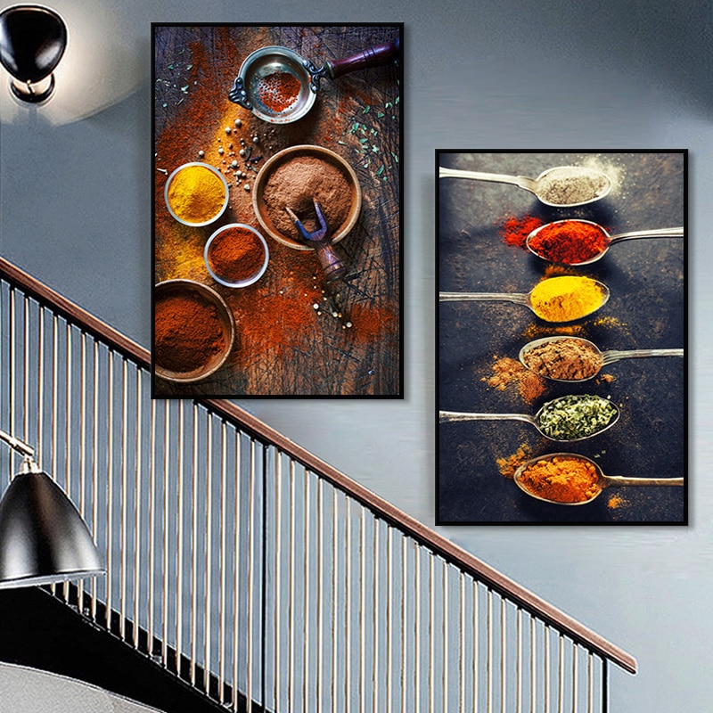 Spices-Peppers-Spoon-Kitchen-Wall-Painting-Food-Pictures-Print-Poster-Wall-Art-Canvas-Paintings-for-Restaurant-3.jpg