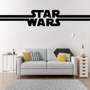 Star Wars Logo Wall Decal Design Kids Room Wall Decor Last Jedi StarWars Wall Mural WE102