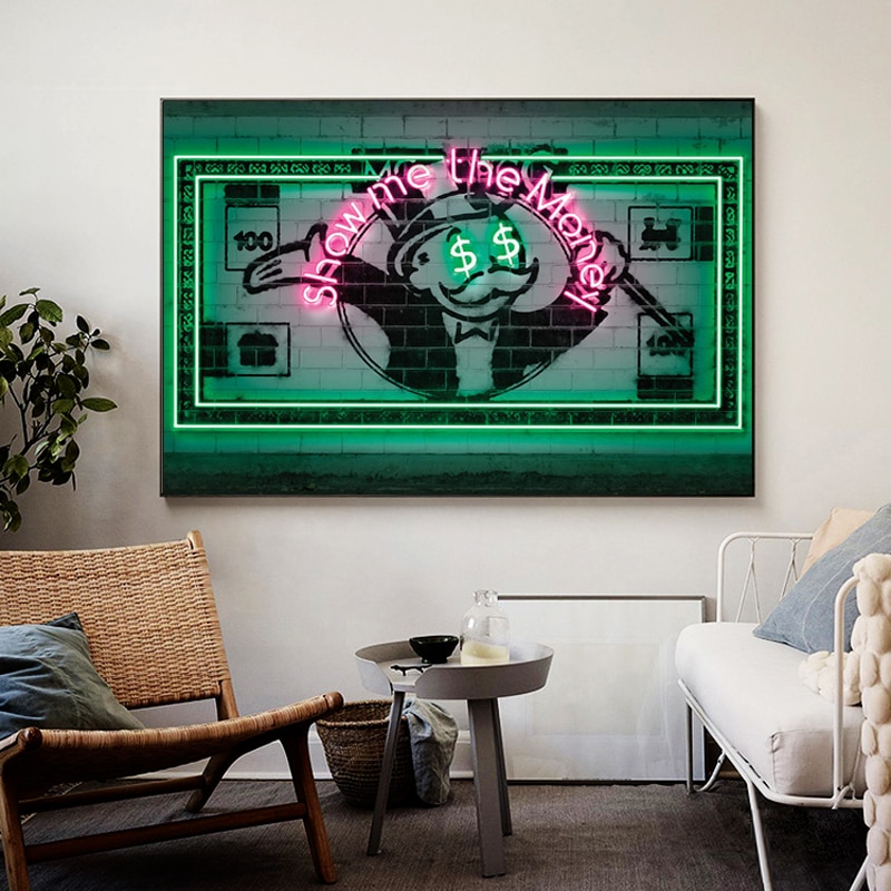 Street-Graffiti-Art-Canvas-Painting-Show-Me-The-Money-Letter-Posters-and-Prints-Wall-Art-Picture-2.jpg