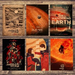 The Wandering Earth Sci-fi Film Canvas Painting Vintage Wall Pictures Kraft Posters Coated Wall Stickers Home Decoration Gift