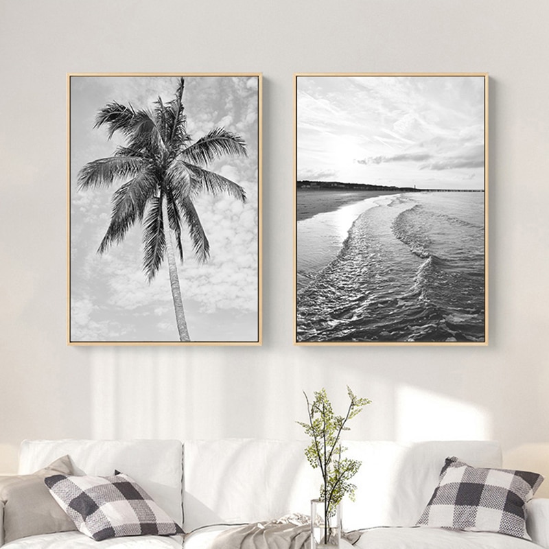 Travel-Posters-Landscape-Canvas-Painting-Mountain-Road-Street-Palm-Tree-Print-Caravan-Poster-Black-and-White-3.jpg