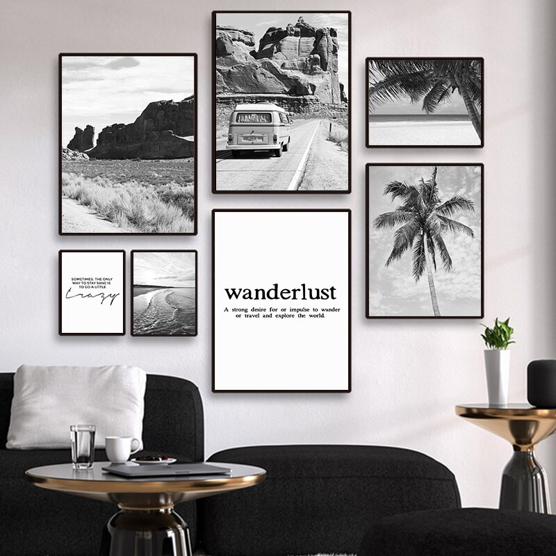 Travel-Posters-Landscape-Canvas-Painting-Mountain-Road-Street-Palm-Tree-Print-Caravan-Poster-Black-and-White.jpg