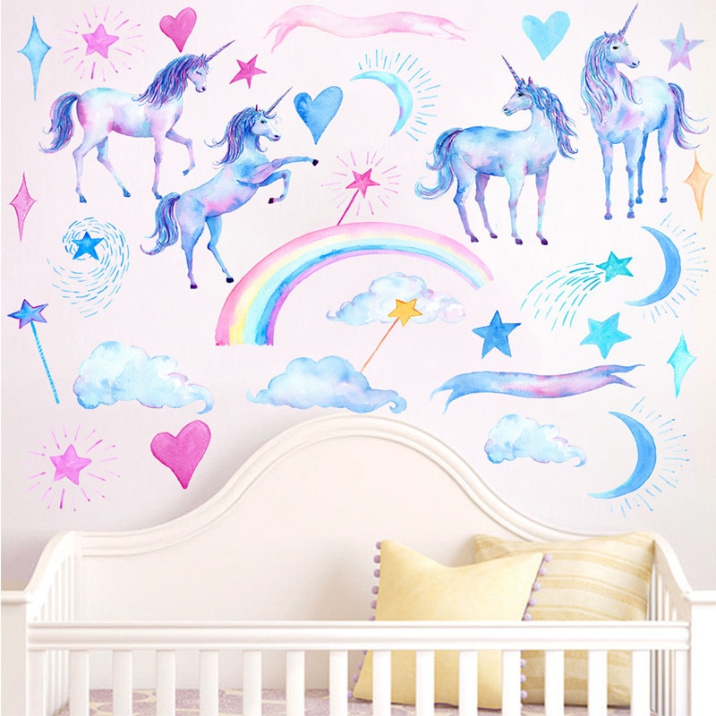 Unicorn-wall-stickers-for-kids-rooms-bedroom-living-room-decorative-children-wall-decals-green-stickers-wallpaper-4.jpg