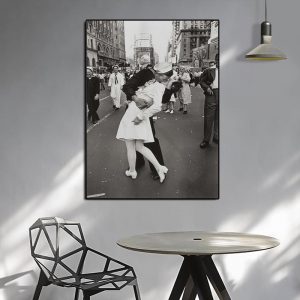 Victory Kiss New York Pictures Black And White Photo Canvas Painting Picture Wall Art Decoration Poster Home Decor No Frame
