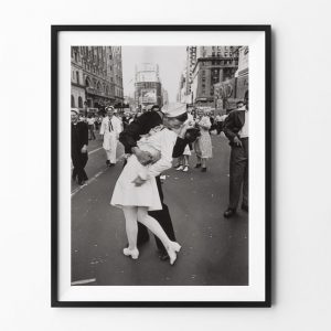 Vintage Art Black And White Photo Frame Victory Kiss Poster New York Canvas Painting Picture Print Home Wall Art Decoration