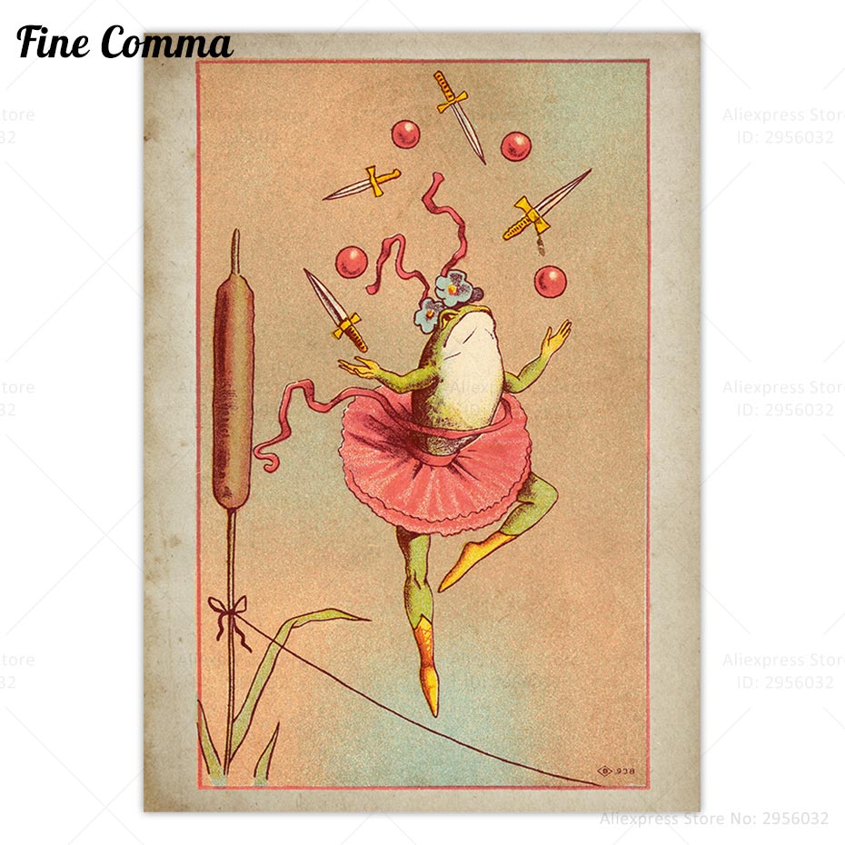 Vintage-Poster-Frog-Wall-Art-Canvas-Print-Victorian-Funny-Animal-Art-Anthropomorphic-Circus-Frog-Postcard-Painting-1.jpg