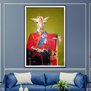 Vintage Style Home Decoration Animals Canvas Painting Deer Cat Dog Portrait Posters  Print Nordic Wall Art Picture for Bedroom