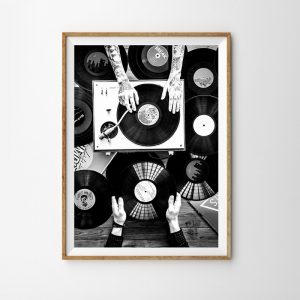 Vinyl Records Lovers Wall Art Canvas Painting Nordic Poster And Print Vintage Photo Black White Wall Picture Living Room Decor