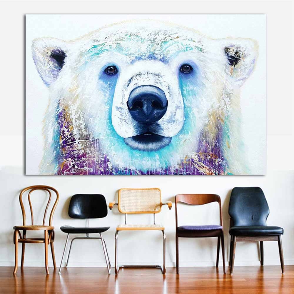 WANGART-Canvas-Print-Pictures-Posters-Decorative-Wall-White-Bear-Animal-Oil-Painting-Wall-Picture-For-Living-1.jpg