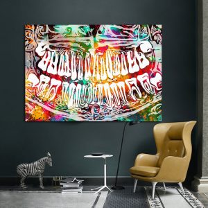 Colorful Tooth Laugh Dental Art Dentist Canvas Painting Modern Art Wall Picture For Medical Education Office Home Decor
