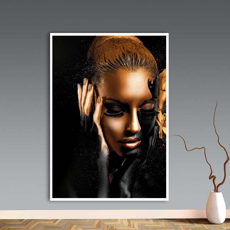 Wall-Art-Canvas-Prints-Black-Gold-Nude-African-Woman-Painting-Home-Decoration-Pictures-Modular-Frame-For-1.jpg