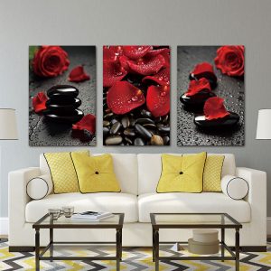 Wall Art Pictures Canvas Painting  Prints Flower Red Rose on canvas Home decor Art Modular Pictures For Living Room no frame