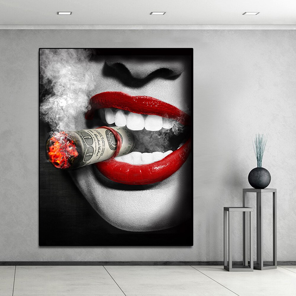 Wall-Art-Sexy-Lips-Woman-with-Cigarettes-painting-pictures-canvas-painting-canvas-art-Living-room-Bedroom-2.jpg
