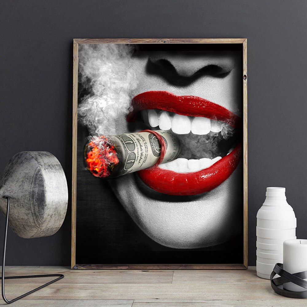Wall-Art-Sexy-Lips-Woman-with-Cigarettes-painting-pictures-canvas-painting-canvas-art-Living-room-Bedroom-3.jpg