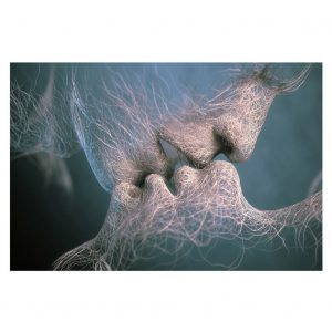Wall Decor Black Love Kiss Abstract Painting Canvas Painting Wall Art for Parlor Bedroom Decoration HG99