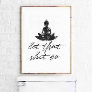 Wall Picture Home Decoration Modular Funny Bathroom Sign Canvas Prints Poster Letter Quote Nordic Style Simple Wall Art Painting