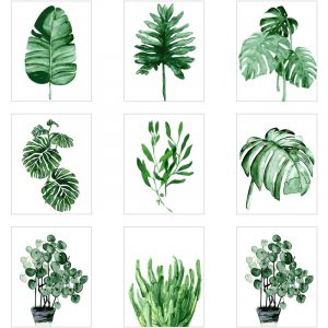 YIJIE DIY Painting By Numbers Leaf Plan Kits Drawing On Canvas HandPainted Painting Art Gift DIY Home Decoration
