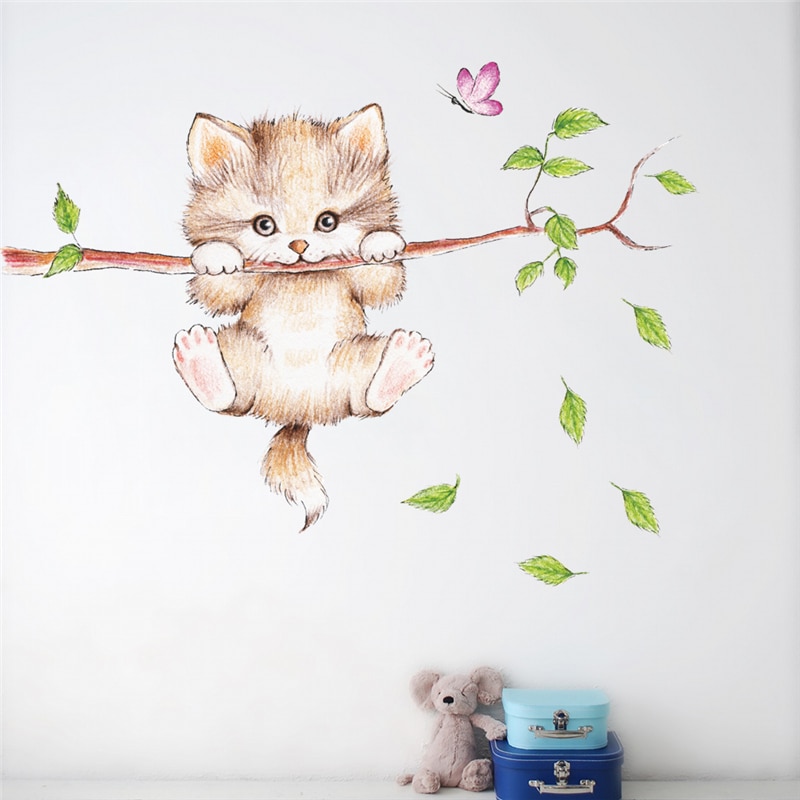 cute-cat-butterfly-tree-branch-wall-stickers-for-kids-rooms-home-decoration-cartoon-animal-wall-decals-4.jpg