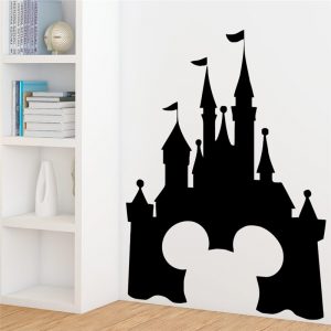 disney castle wall stickers for kids rooms nursery home decor accessories cartoon wall decals vinyl mural art diy wallpaper