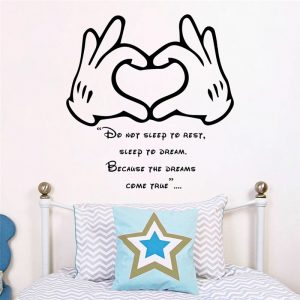 encouraging heart letters wall stickers for kids rooms home decor disney wall decals vinyl mural art diy wallpaper