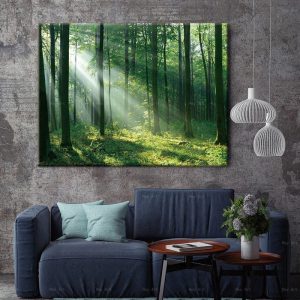 landscape canvas painting picture wall art for home room print beautiful sunrise forest poster