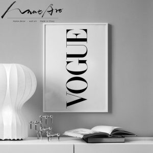 vogue letter Fashion magazine poster and prints canvas wall art modern Home nordic decoration