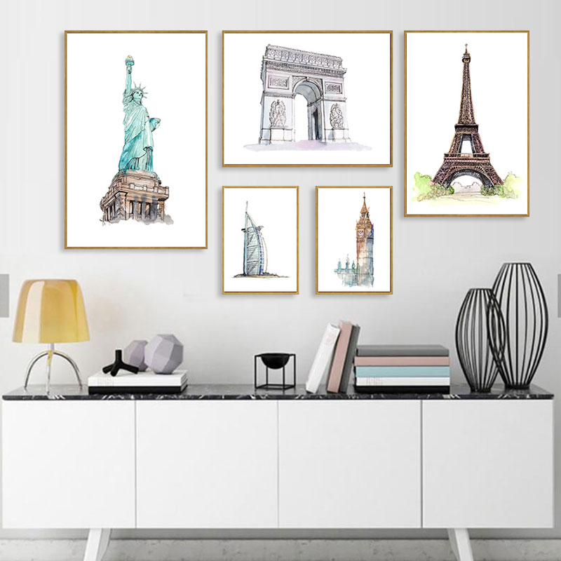 City Map Paris London New York Las Vegas Wall Art Canvas Painting Nordic  Posters And Prints Wall Pictures For Living Room Decor – Nordic Wall Decor