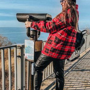 Vintage Stylish Pockets Oversized Plaid Jacket Coat Women 2020 Fashion Lapel Collar Long Sleeve Loose Outerwear Chic Tops