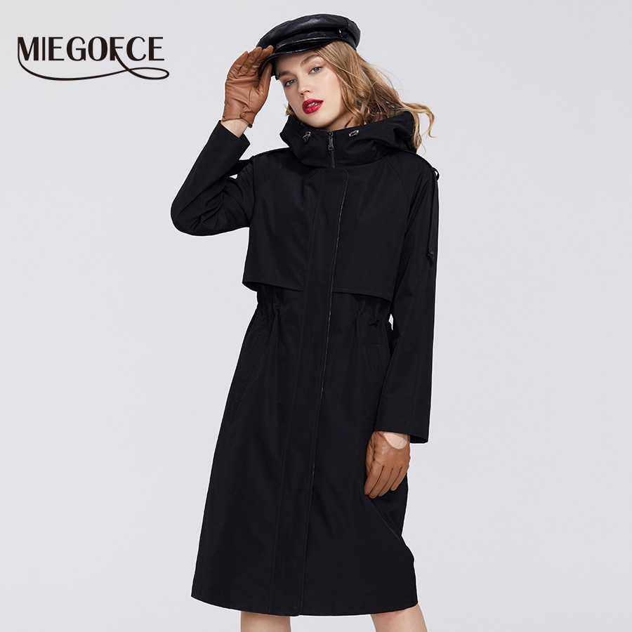 Women 2020 Fashion With Drawstring Winter Thick Warm Parkas Coat ...