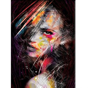 Fashion Modern Woman Indian Canvas Prints Painting Black Girl Makeup Posters and Prints Scandinan Picture for Living Room Decor 2