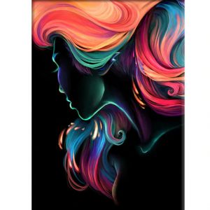 Fashion Modern Woman Indian Canvas Prints Painting Black Girl Makeup Posters and Prints Scandinan Picture for Living Room Decor 3