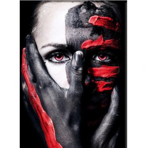 Fashion Modern Woman Indian Canvas Prints Painting Black Girl Makeup Posters and Prints Scandinan Picture for Living Room Decor 4
