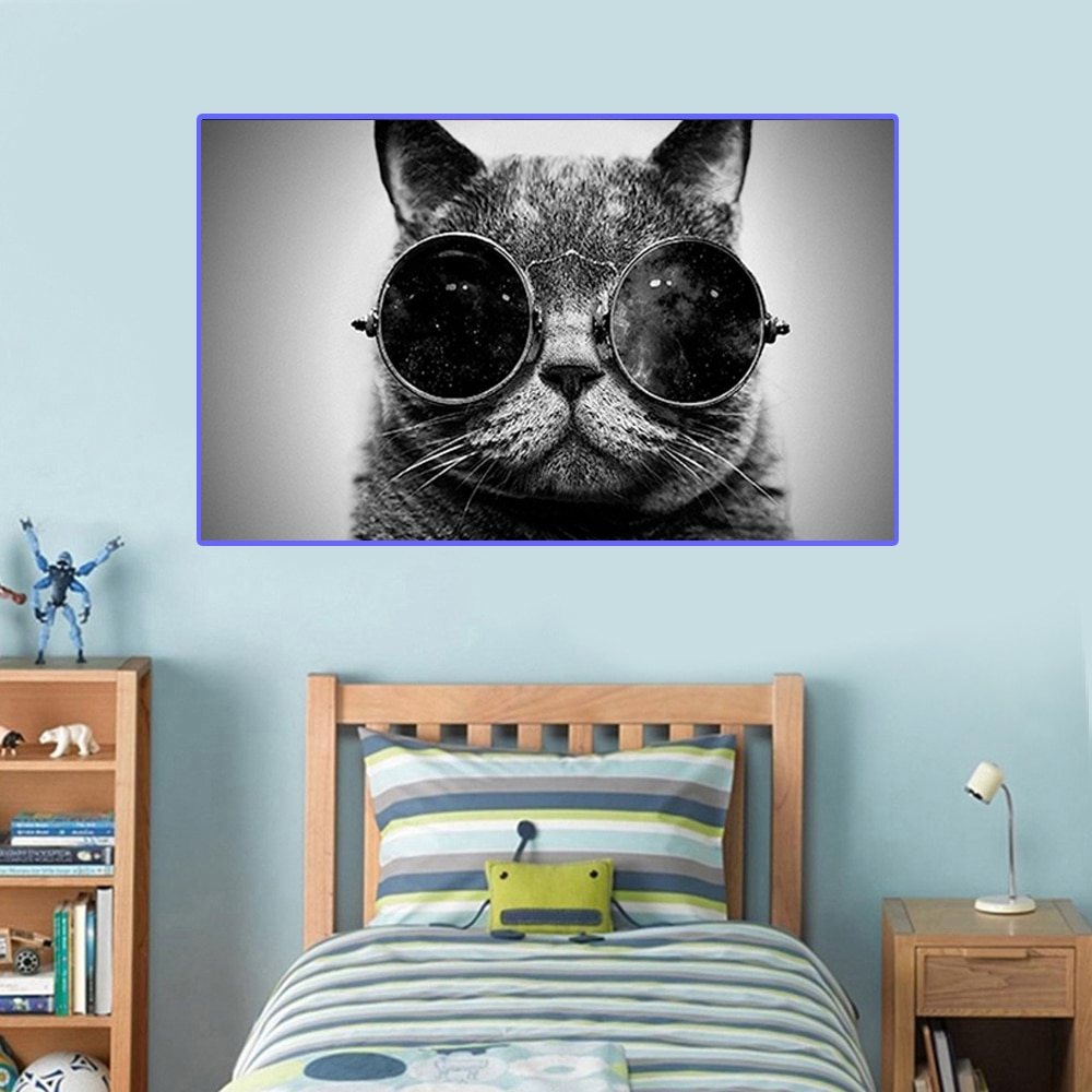 Cat-With-Glasses-Galaxy-Glasses-Cat-Funny-Art-Canvas-Painting-Wall-Art-Poster-Printings-Pictures-For-2.jpg