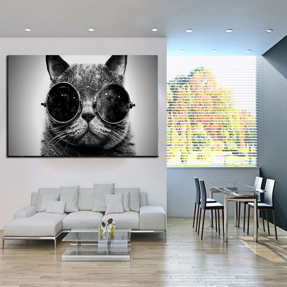 Cat-With-Glasses-Galaxy-Glasses-Cat-Funny-Art-Canvas-Painting-Wall-Art-Poster-Printings-Pictures-For-3.jpg