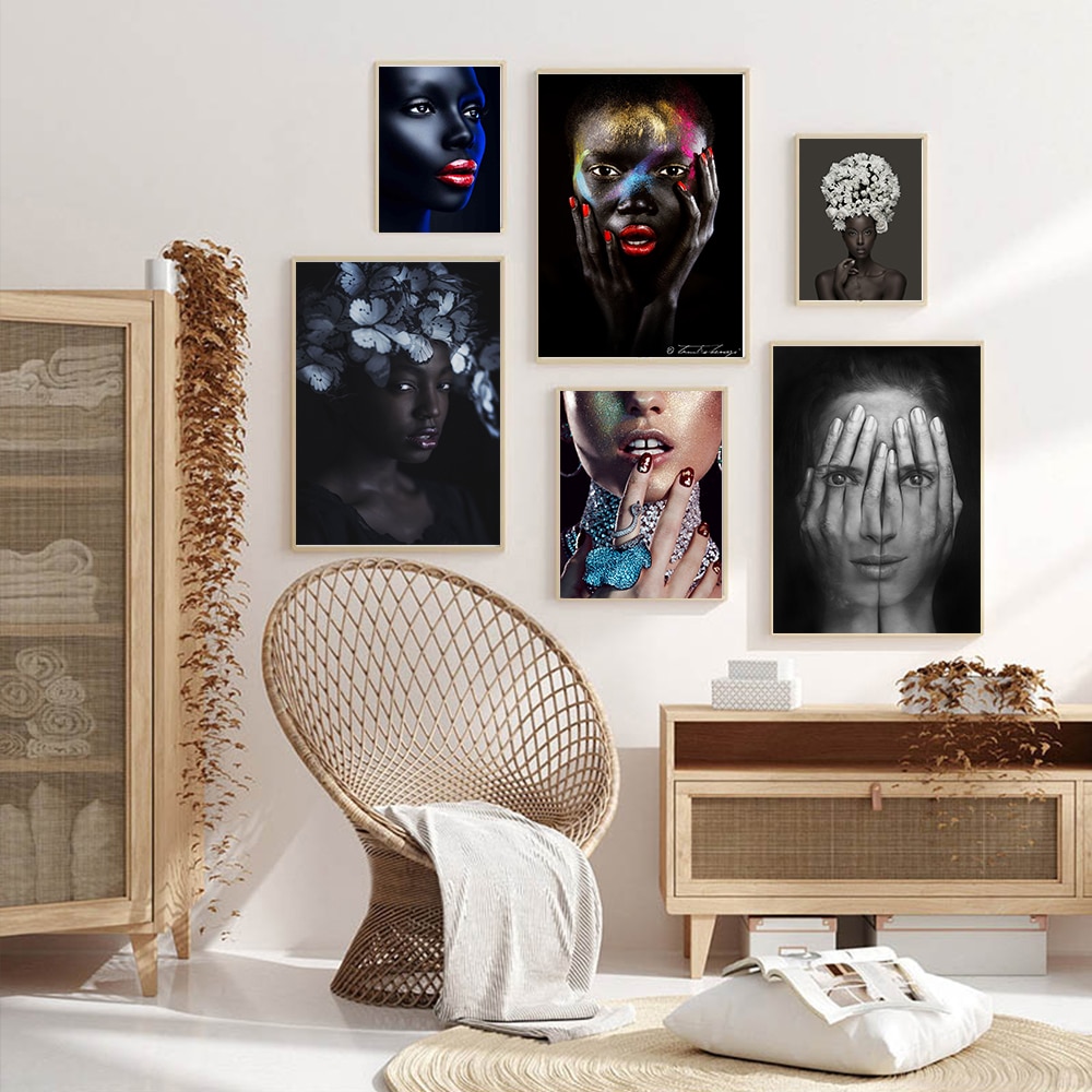 Fashion-Modern-Woman-Indian-Canvas-Prints-Painting-Black-Girl-Makeup-Posters-and-Prints-Scandinan-Picture-for-2.jpg