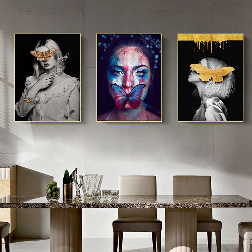 Fashion-Modern-Woman-Indian-Canvas-Prints-Painting-Black-Girl-Makeup-Posters-and-Prints-Scandinan-Picture-for-4.jpg