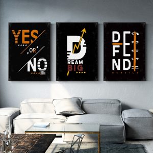 Modern Motivational Black White Quotes Canvas Painting Minimalist Wall Art Posters and prints Decorative Picture for Living Room